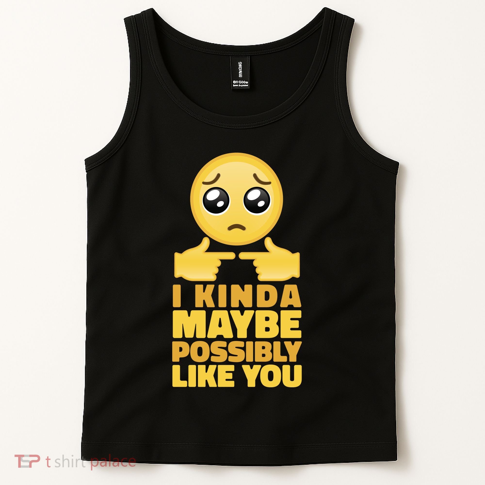 I Kind Maybe Possibly Like You Emoji Tank Top