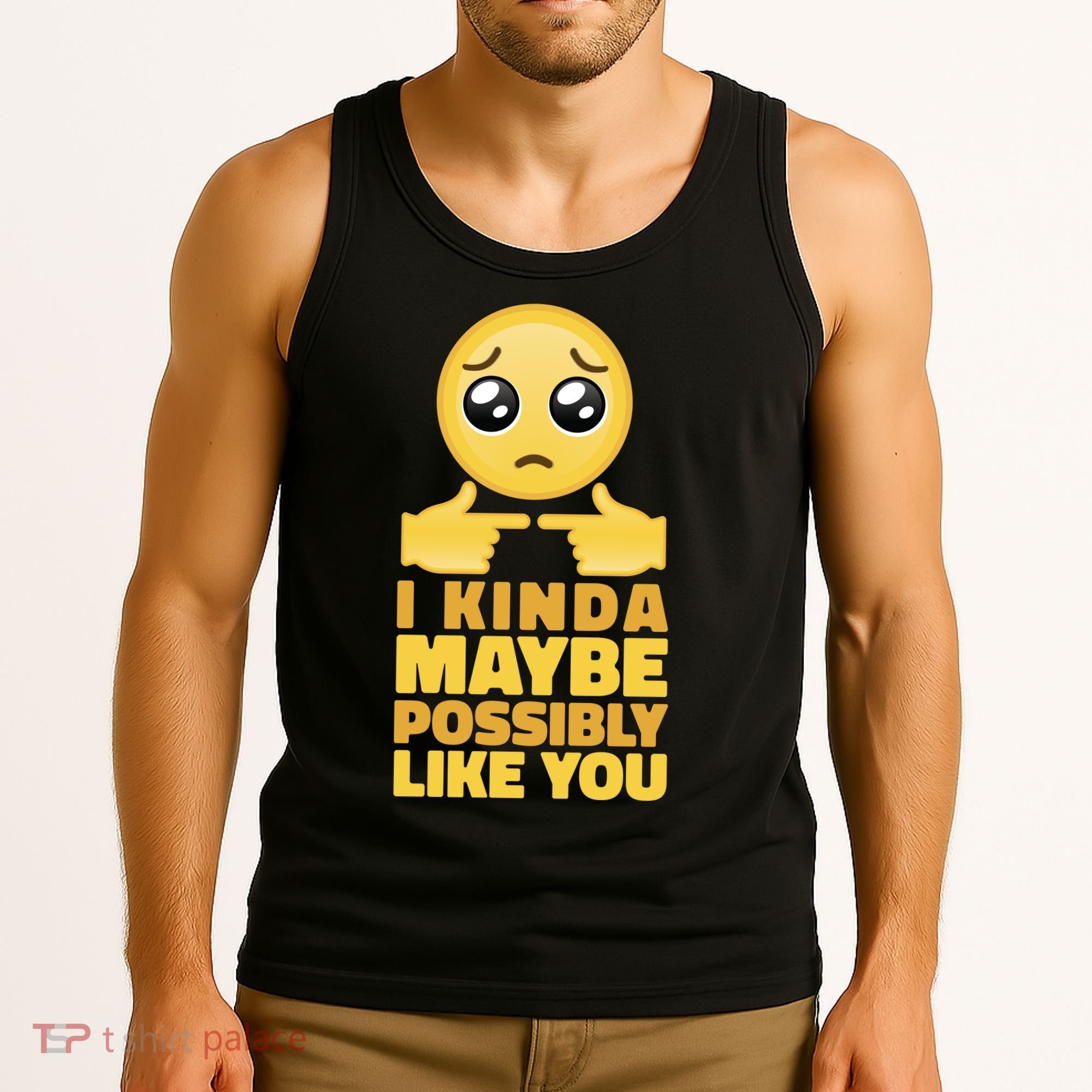 I Kind Maybe Possibly Like You Emoji Tank Top