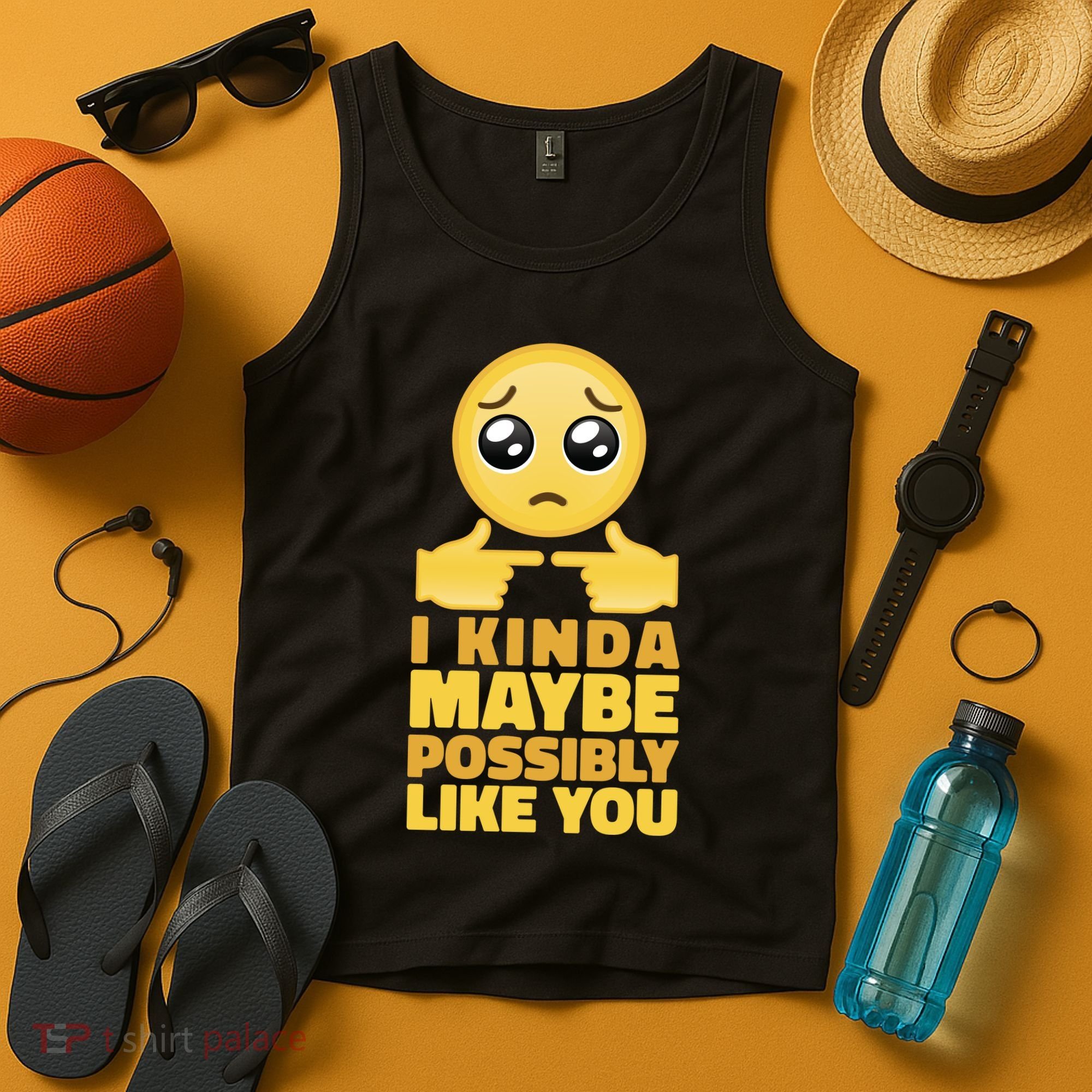 I Kind Maybe Possibly Like You Emoji Tank Top