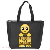I Kind Maybe Possibly Like You Emoji Tote Bag thumb 0
