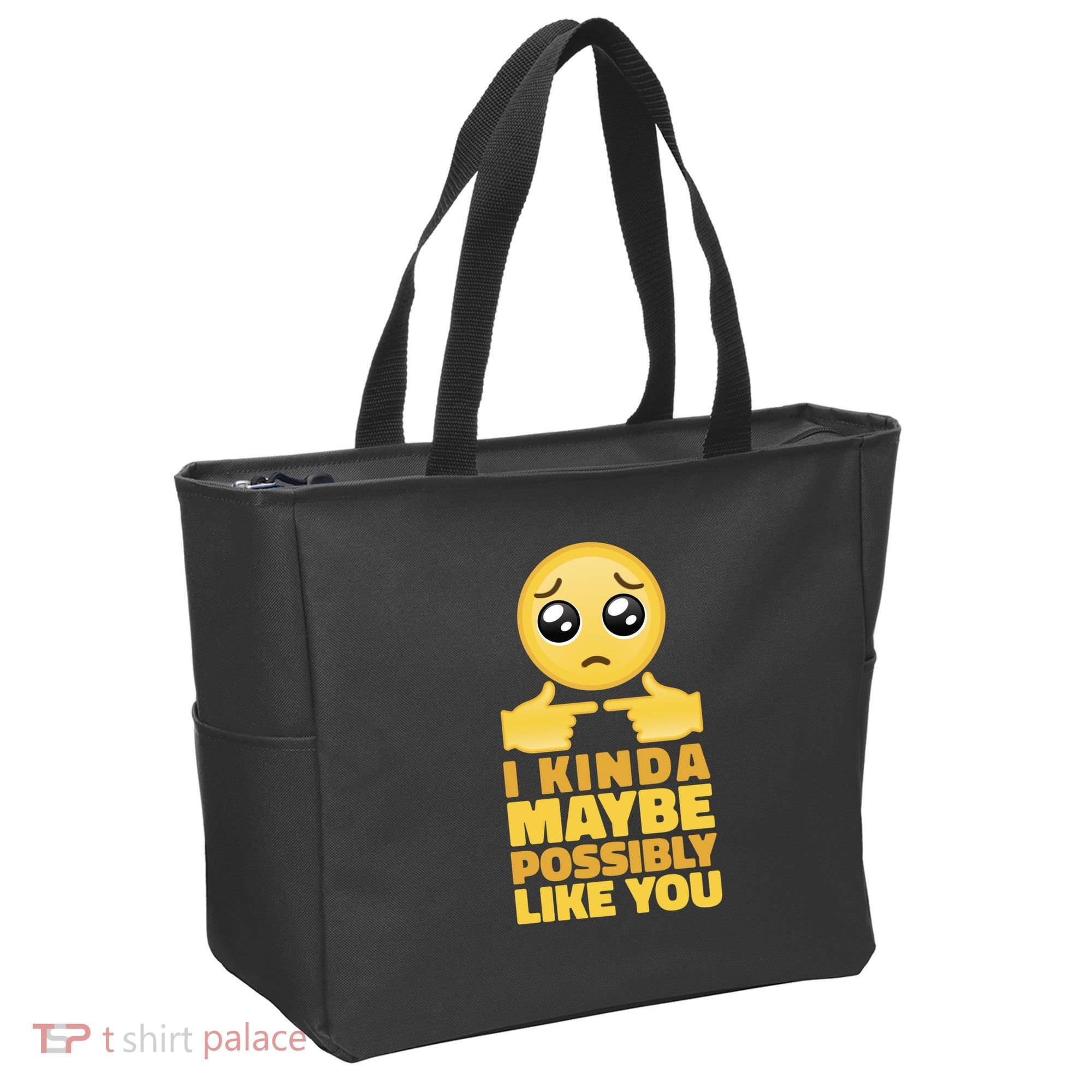 I Kind Maybe Possibly Like You Emoji Tote Bag