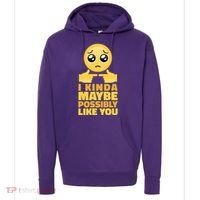 I Kind Maybe Possibly Like You Emoji Hoodie thumb 0