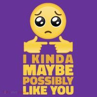 I Kind Maybe Possibly Like You Emoji Hoodie thumb 2