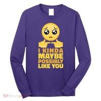 I Kind Maybe Possibly Like You Emoji Long Sleeve Shirt thumb 0