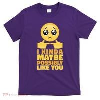 I Kind Maybe Possibly Like You Emoji T-Shirt thumb 0