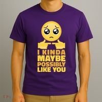 I Kind Maybe Possibly Like You Emoji T-Shirt thumb 3