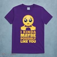 I Kind Maybe Possibly Like You Emoji T-Shirt thumb 5