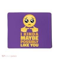I Kind Maybe Possibly Like You Emoji Mousepad thumb 0