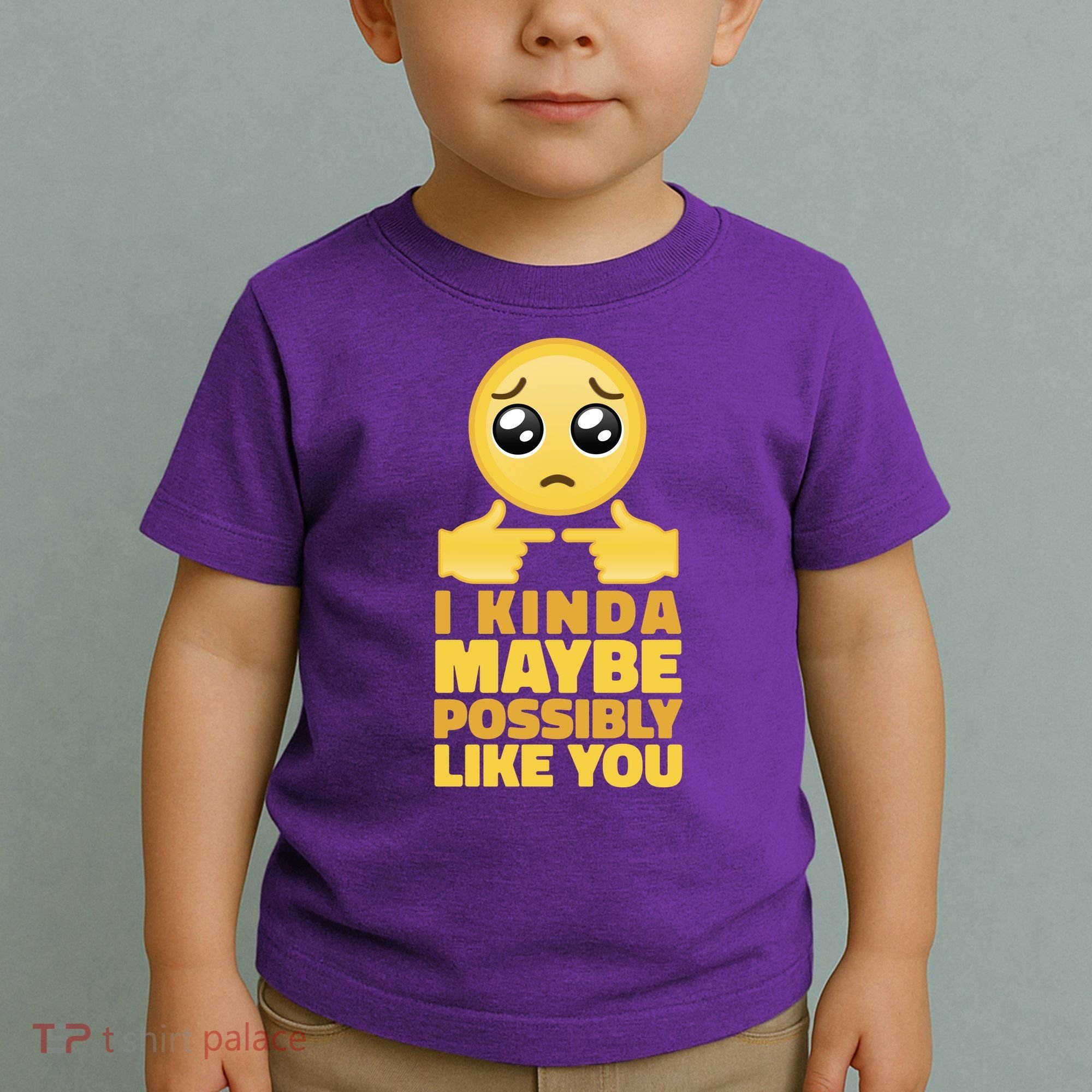 I Kind Maybe Possibly Like You Emoji Toddler T-Shirt