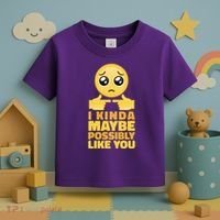 I Kind Maybe Possibly Like You Emoji Toddler T-Shirt thumb 3
