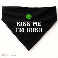 Irish Kiss Me Im Irish St Patricks Day USA-Made Doggie Bandana thumb 0