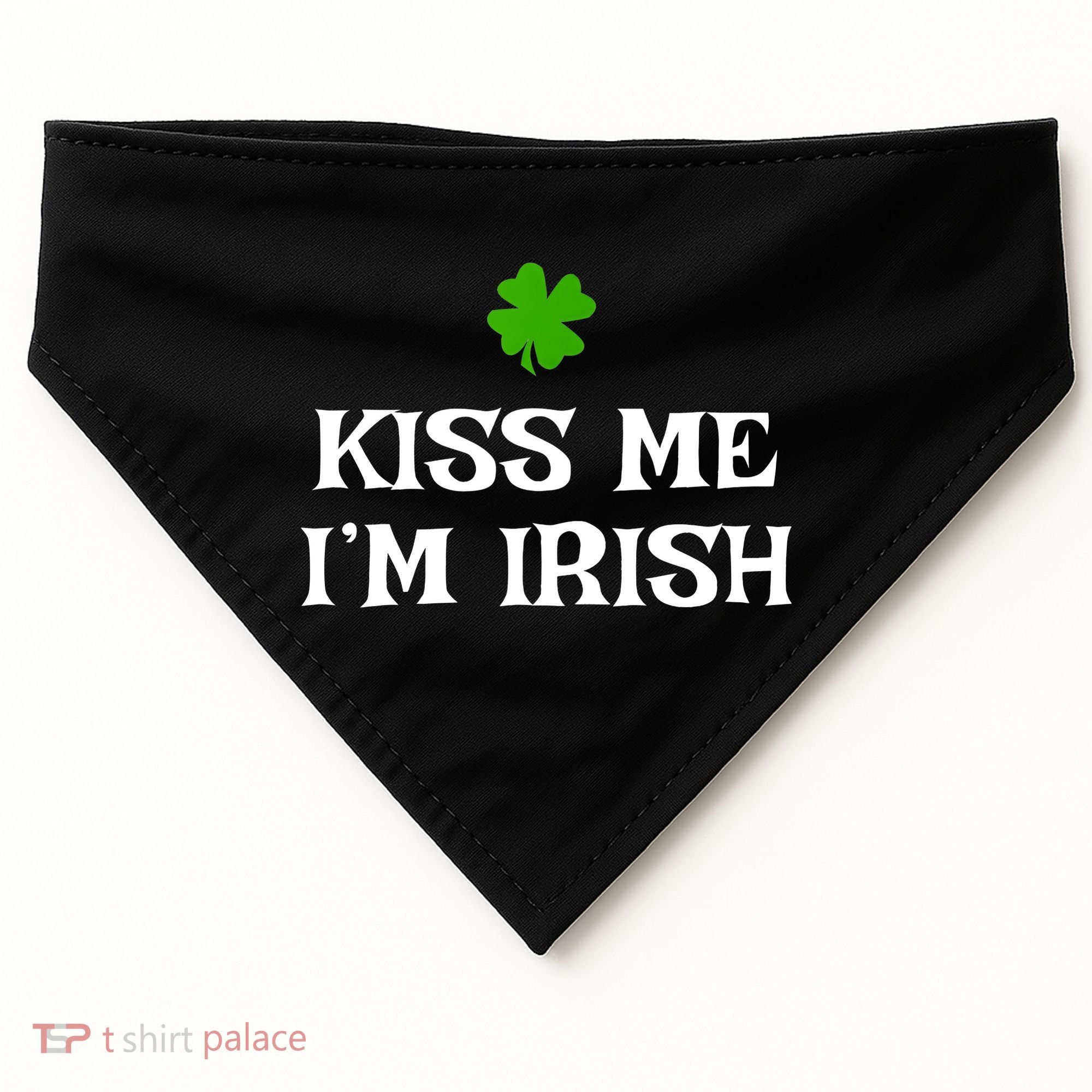 Irish Kiss Me Im Irish St Patricks Day USA-Made Doggie Bandana