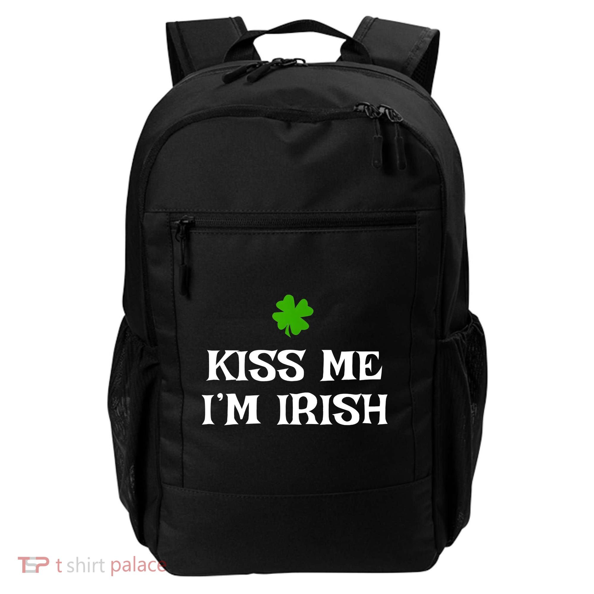 Irish Kiss Me Im Irish St Patricks Day Backpack