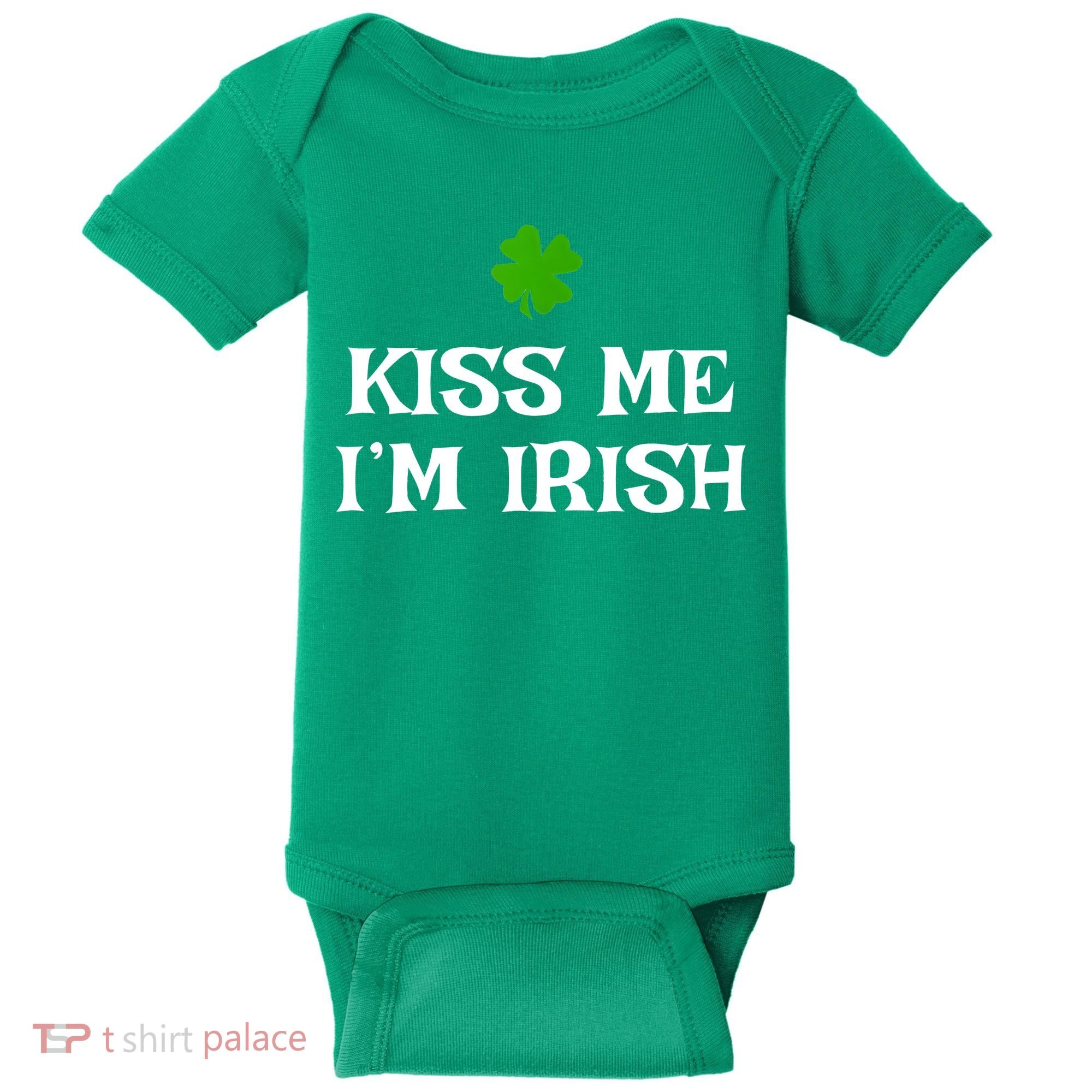 Irish Kiss Me Im Irish St Patricks Day Baby Bodysuit
