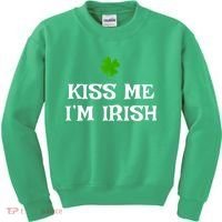 Irish Kiss Me Im Irish St Patricks Day Kids Sweatshirt thumb 0