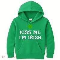 Irish Kiss Me Im Irish St Patricks Day Kids Hoodie thumb 0