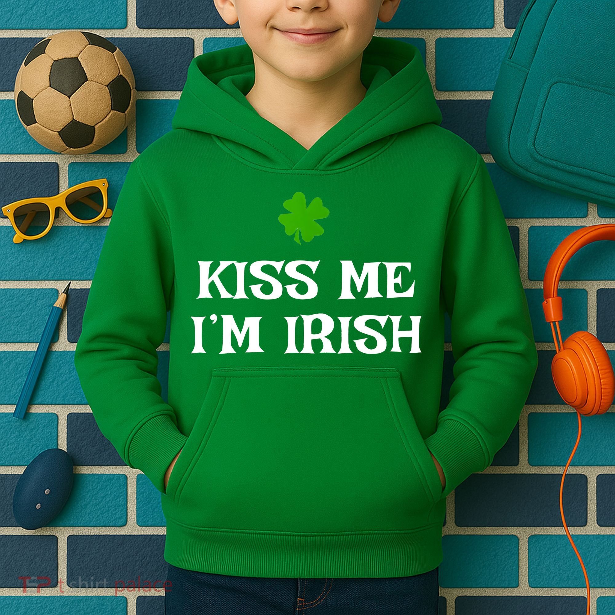 Irish Kiss Me Im Irish St Patricks Day Kids Hoodie