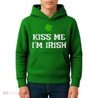 Irish Kiss Me Im Irish St Patricks Day Kids Hoodie thumb 4