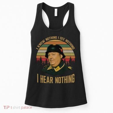 I Know Nothing I See Nothing I Hear Nothing Vintage Retro Women's Tank Top