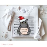 I Knocked Over The Christmas Tree Funny Cat Christmas Gift Sweatshirt thumb 2