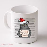I Knocked Over The Christmas Tree Funny Cat Christmas Gift Coffee Mug thumb 0