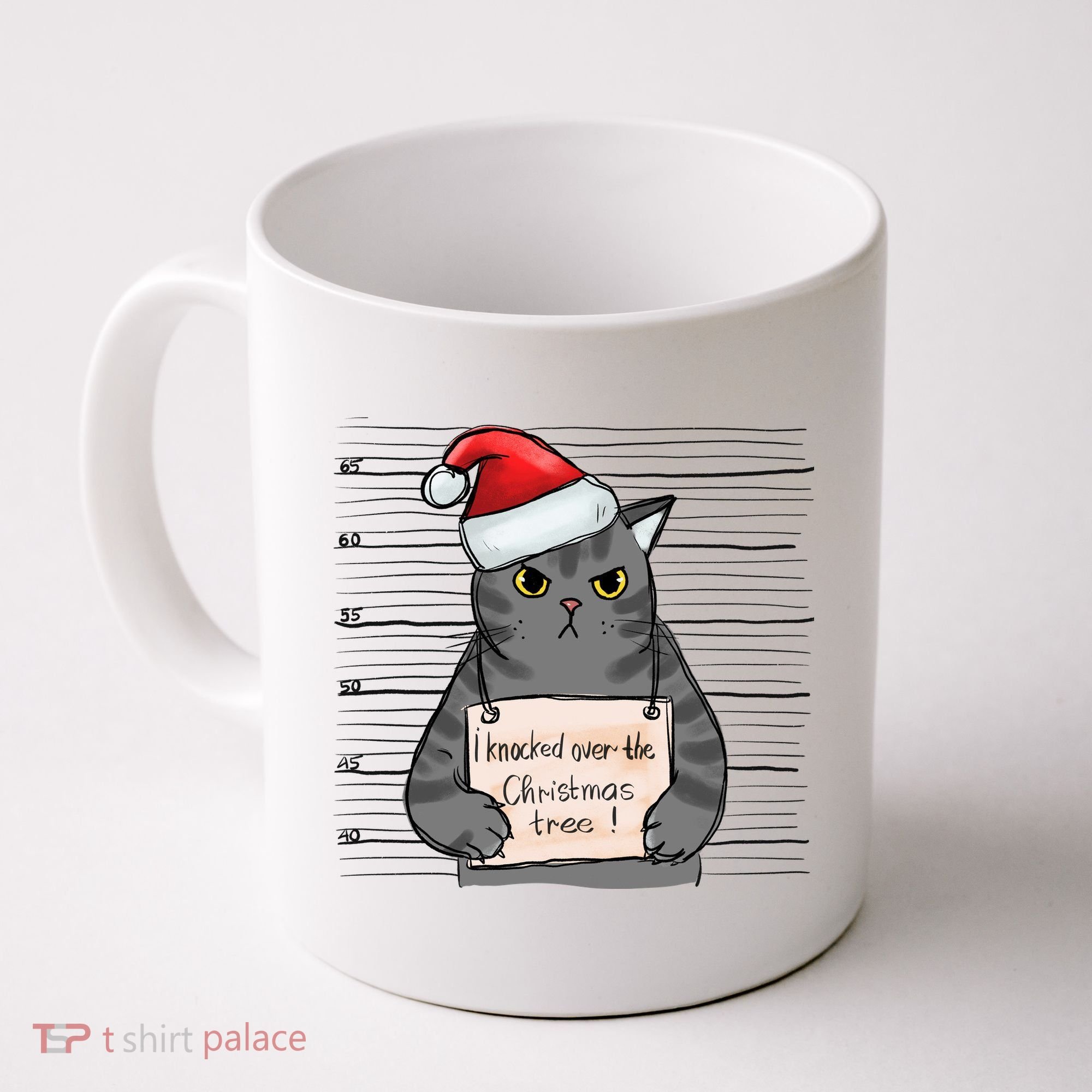 I Knocked Over The Christmas Tree Funny Cat Christmas Gift Coffee Mug