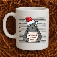 I Knocked Over The Christmas Tree Funny Cat Christmas Gift Coffee Mug thumb 2