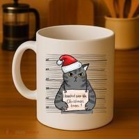 I Knocked Over The Christmas Tree Funny Cat Christmas Gift Coffee Mug thumb 4