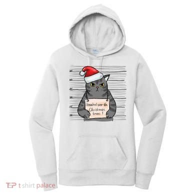 I Knocked Over The Christmas Tree Funny Cat Christmas Gift Women's Hoodie