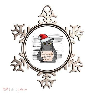 I Knocked Over The Christmas Tree Funny Cat Christmas Gift Ornament