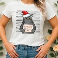 I Knocked Over The Christmas Tree Funny Cat Christmas Gift Women's T-Shirt thumb 2