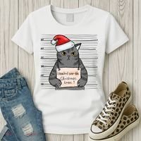 I Knocked Over The Christmas Tree Funny Cat Christmas Gift Women's T-Shirt thumb 3
