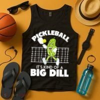 It's Kind Of A Big Dill Funny Pickleball Paddleball Tank Top thumb 4