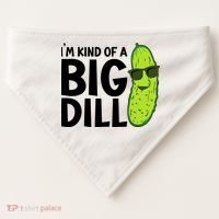 IM Kind Of A Big Dill Funny Pickle USA-Made Doggie Bandana thumb 0