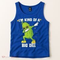 Im Kind Of Big Dill Pickle Dabbing Halloween Cucumber Tank Top thumb 2