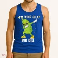 Im Kind Of Big Dill Pickle Dabbing Halloween Cucumber Tank Top thumb 3