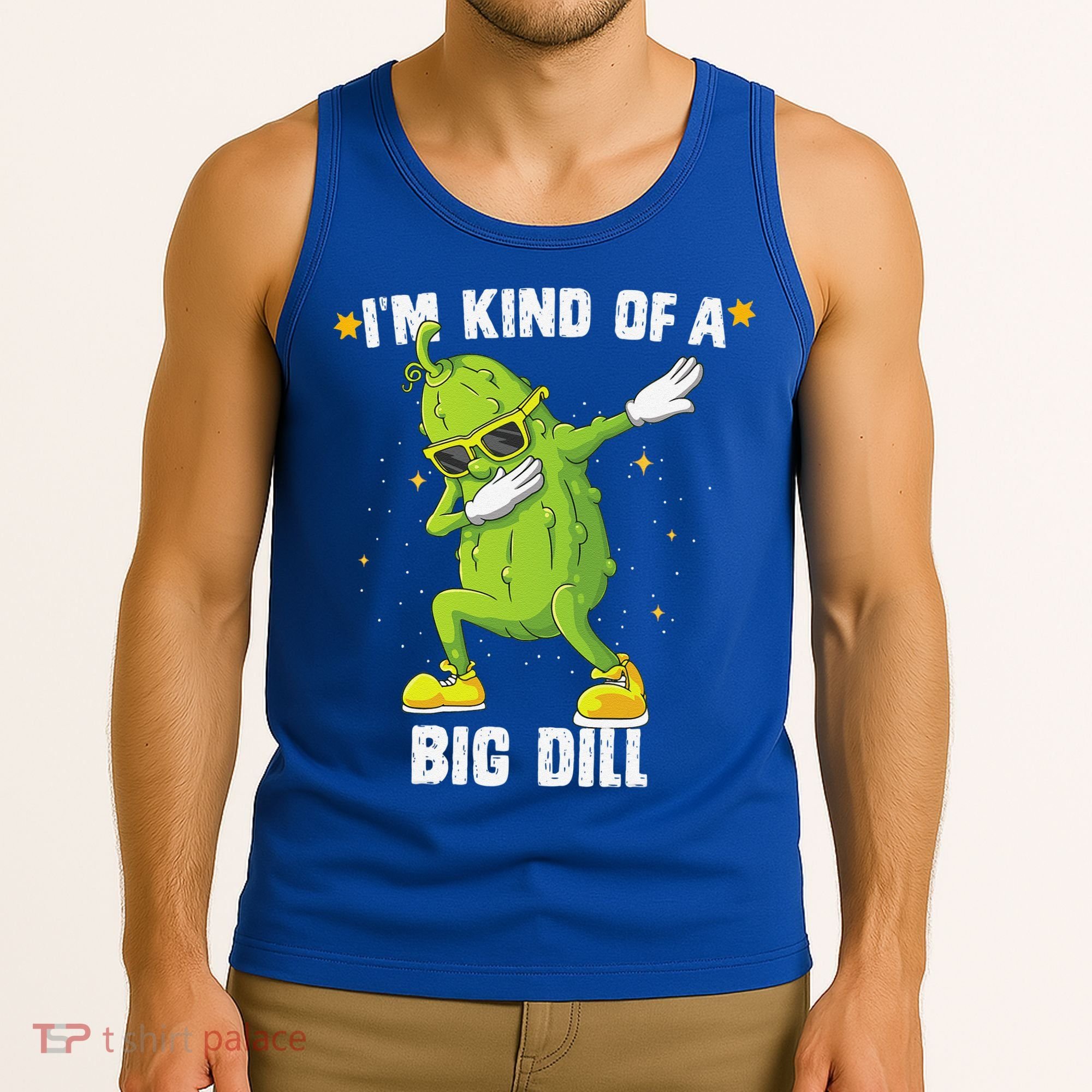 Im Kind Of Big Dill Pickle Dabbing Halloween Cucumber Tank Top