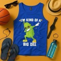 Im Kind Of Big Dill Pickle Dabbing Halloween Cucumber Tank Top thumb 4