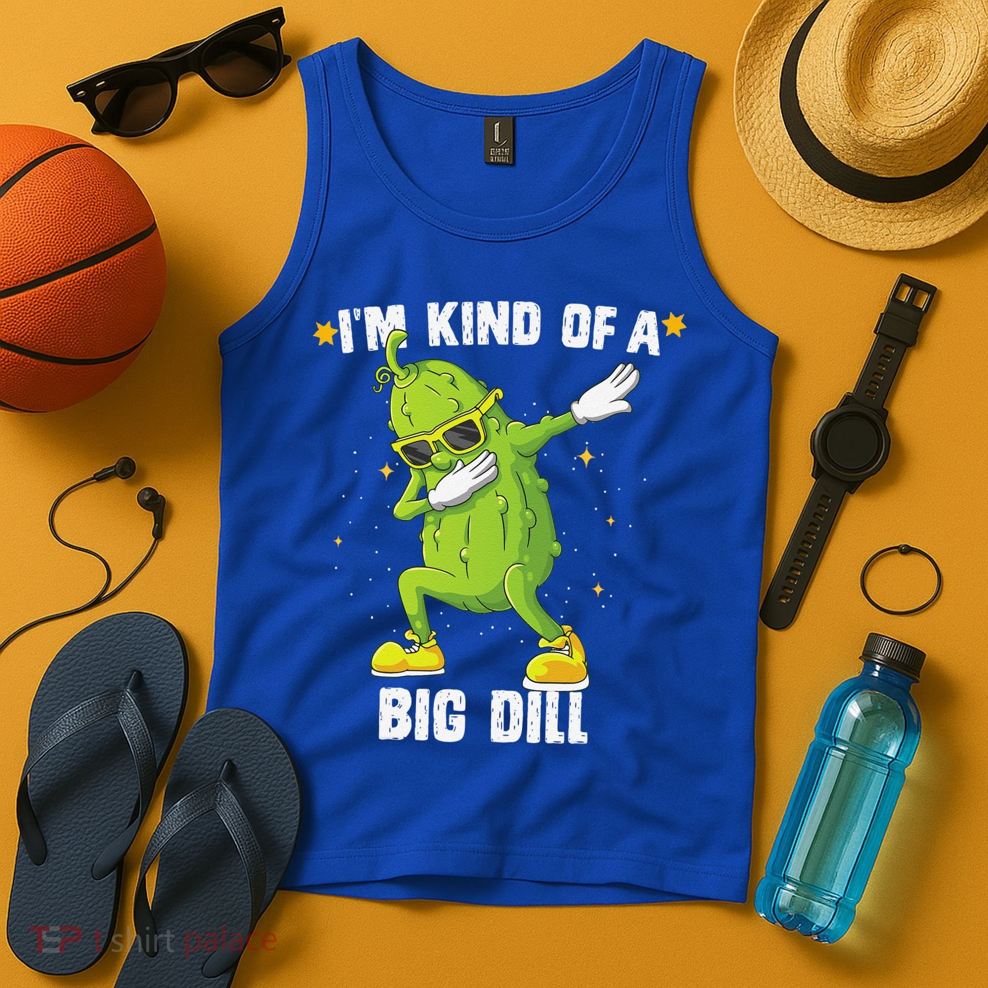Im Kind Of Big Dill Pickle Dabbing Halloween Cucumber Tank Top