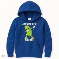 Im Kind Of Big Dill Pickle Dabbing Halloween Cucumber Kids Hoodie thumb 0