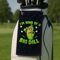 I'm Kind Of A Big Dill Pickle Cucumber Clothes VNeck Golf Towel thumb 2