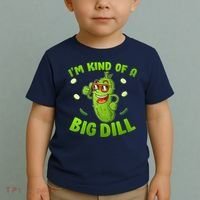 I'm Kind Of A Big Dill Pickle Cucumber Clothes VNeck Toddler T-Shirt thumb 2