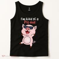 I’m kind of Pig Deal Funny Pig Tank Top thumb 2