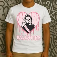 I'd Kill To Be Your Valentine Valentine's Day Horror Movie Character T-Shirt thumb 3