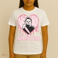 I'd Kill To Be Your Valentine Valentine's Day Horror Movie Character T-Shirt thumb 4