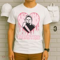 I'd Kill To Be Your Valentine Valentine's Day Horror Movie Character T-Shirt thumb 6