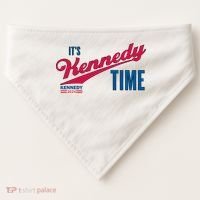 Its Kennedy Time RFK For President 2024 USA-Made Doggie Bandana thumb 0
