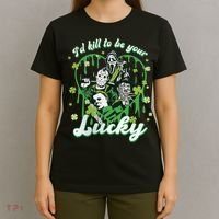 I'd Kill To Be Your Lucky Patrick's Day The Men Of Horror T-Shirt thumb 4