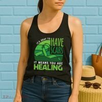 It's Kay To Have Scars It Means You Are Healing Mental Health Awareness Women's Tank Top thumb 2