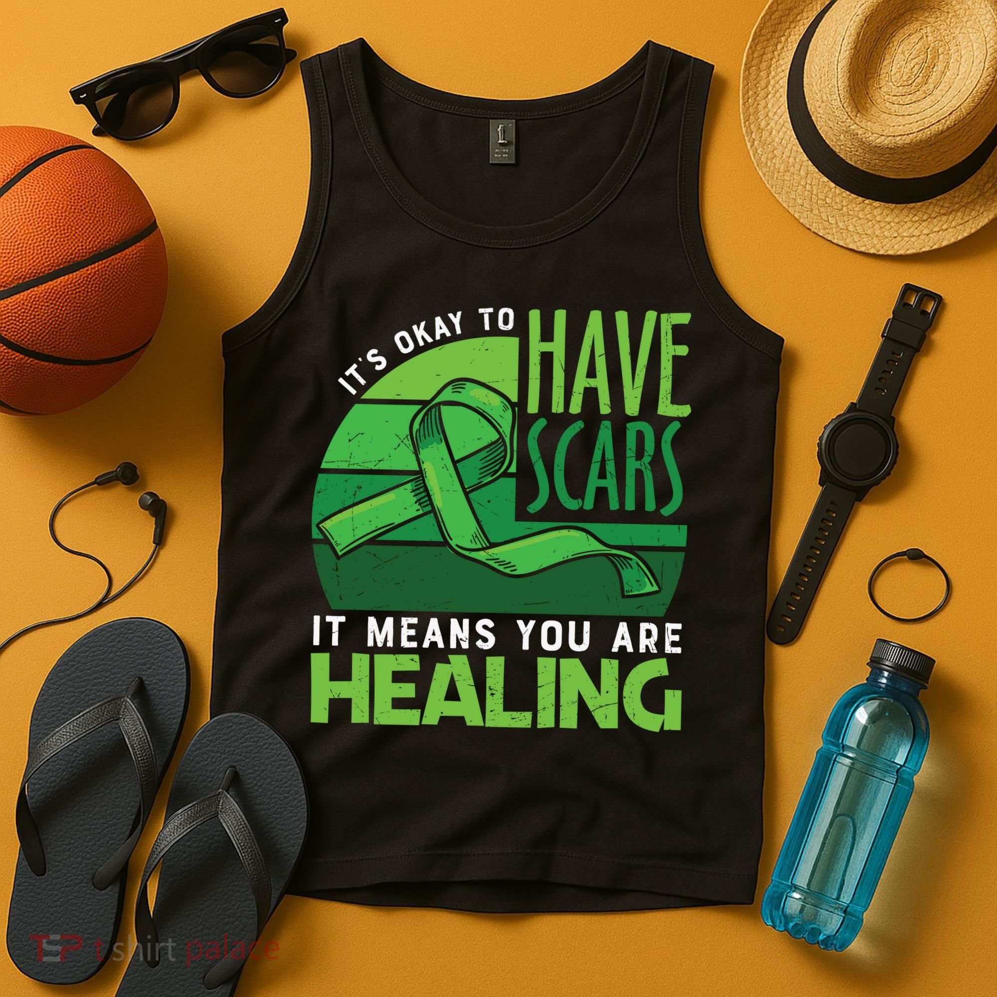 It's Kay To Have Scars It Means You Are Healing Mental Health Awareness Tank Top